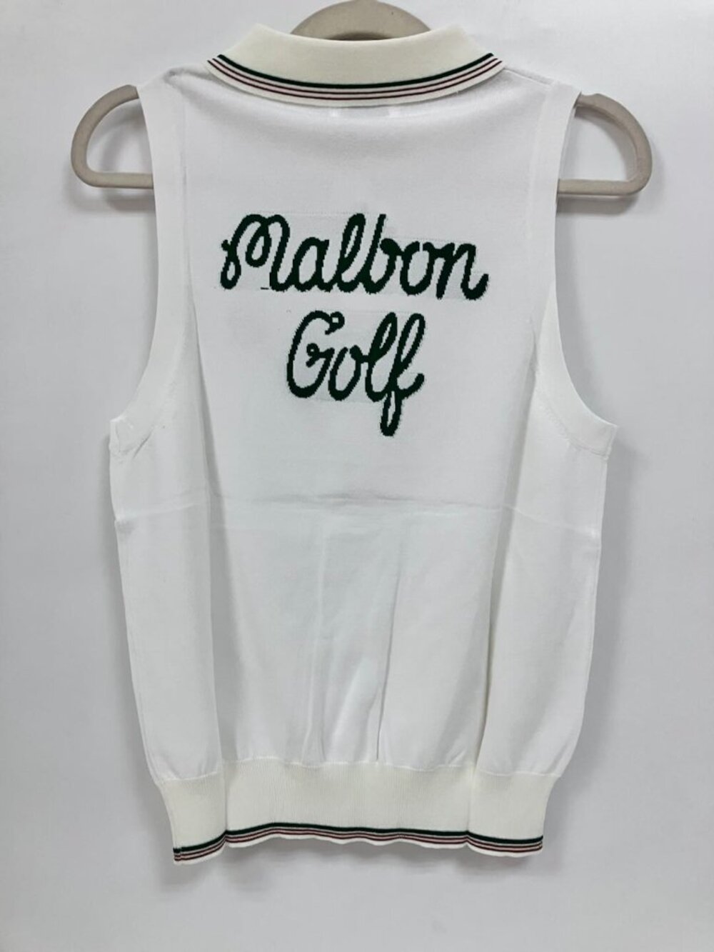 Malbon Women Sleeveless Knit Golf Tank Top Slim Fit Summer Vest - Picture 2 of 3
